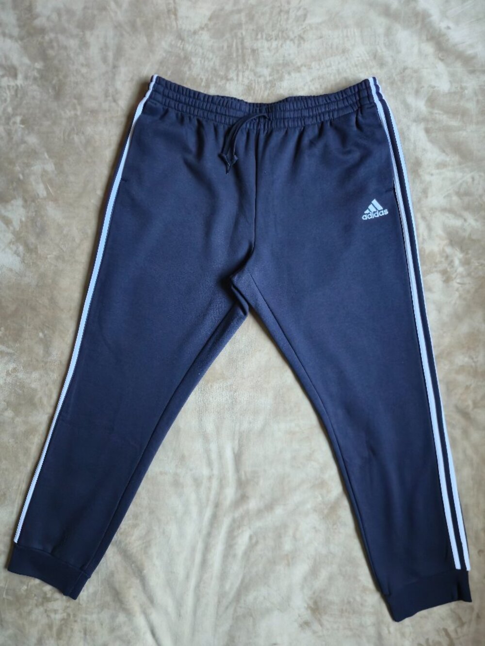 NWT adidas Essentials 3-Stripes Fleece Jogger Pants Legend Ink Navy Men's 2XL